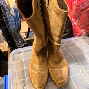 Sundance Tan Heeled Boots